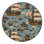 Machine Washable Transportation Gray Area Rug