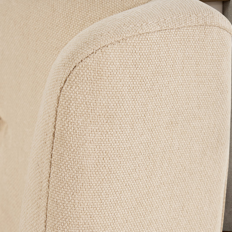 Chaise rembourrée à oreilles 21,23 po, Beige