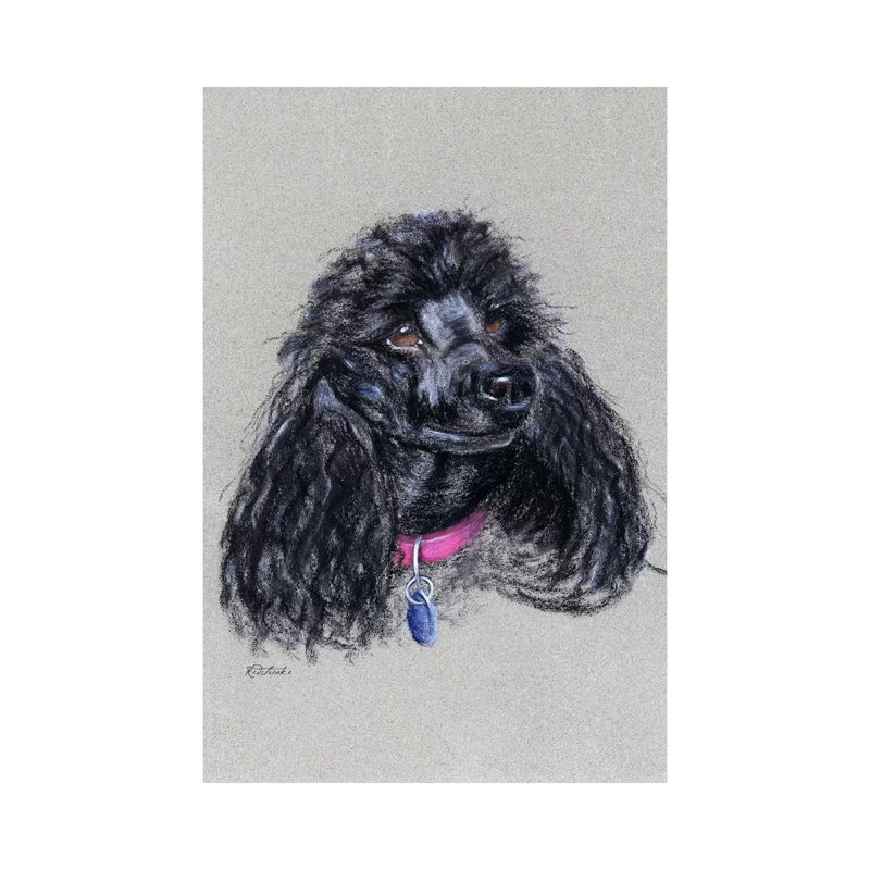 Poodle by Jennifer Redstreake - Wrapped Canvas Painting, 66.04 cm H x 45.72 cm W x 1.91 cm D