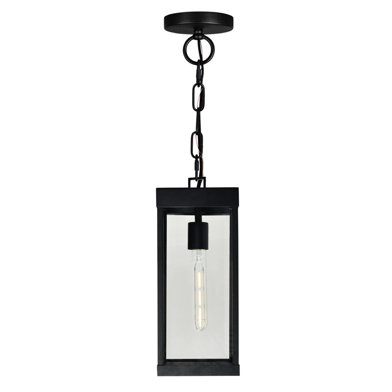 Urmia7" Wide 1-Light Outdoor Ceiling Light for Porch, Entryway, Garage – Black Finish – Compact Exterior Flushmount