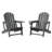 Outdoor Poly Adirondack Chair With Cup Holder (Set Of 2)-118433283