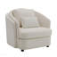 Ensemble de salon 3 pièces en lin beige (canapé, causeuse, fauteuil)