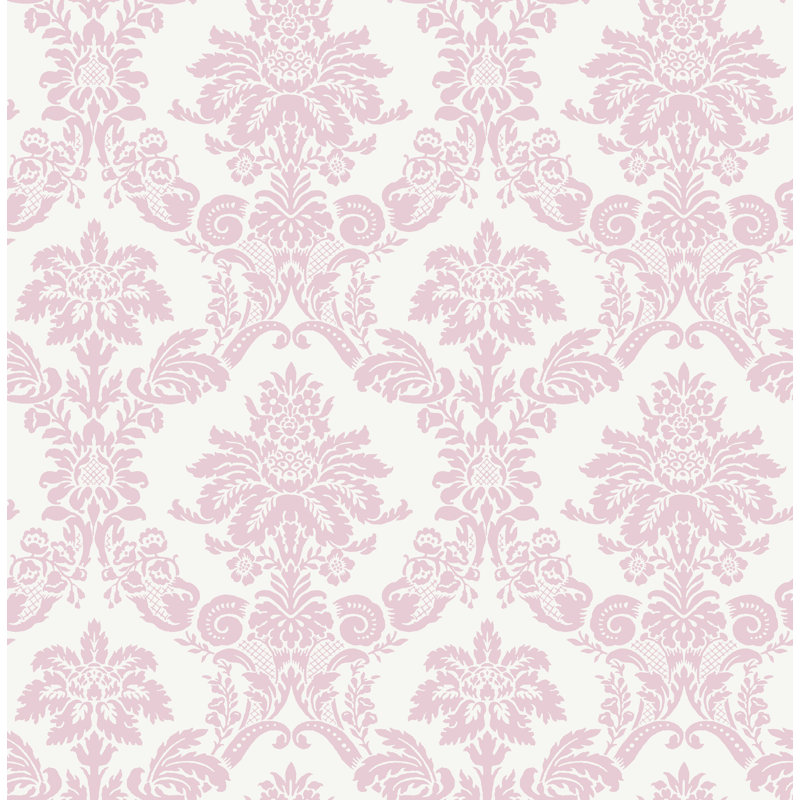 Rouleau de papier peint 33 pi x 20,5 po Burge, Rose