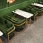 Banc rembourré en similicuir Casual