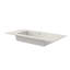 Plateau de meuble-lavabo 39 po avec lavabo de salle de bain rectangulaire à surface solide encastré