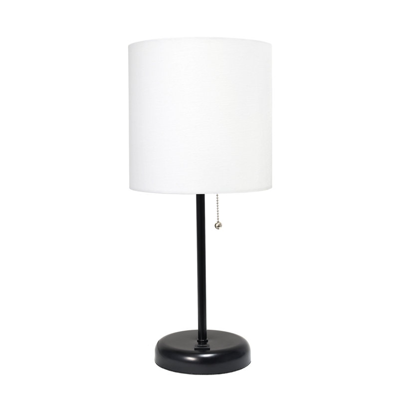 Delp Metal USB Table Lamp, Yes, White, Black