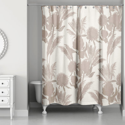 Mizelle Polyester Floral Single Shower Curtain