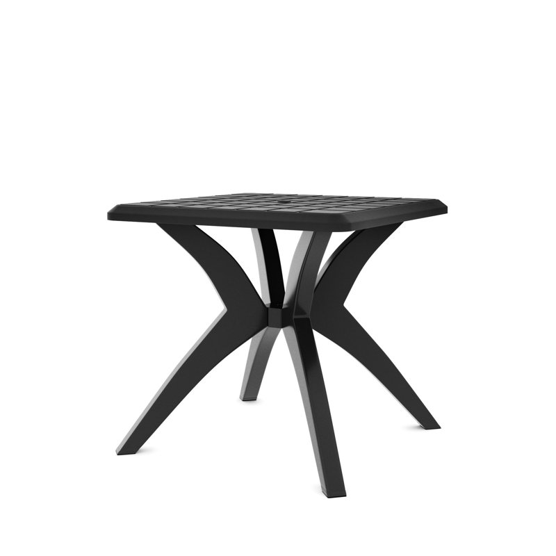 Square Foldable Outdoor Dining Table , 27.4 " W 27.4 " D, Brown