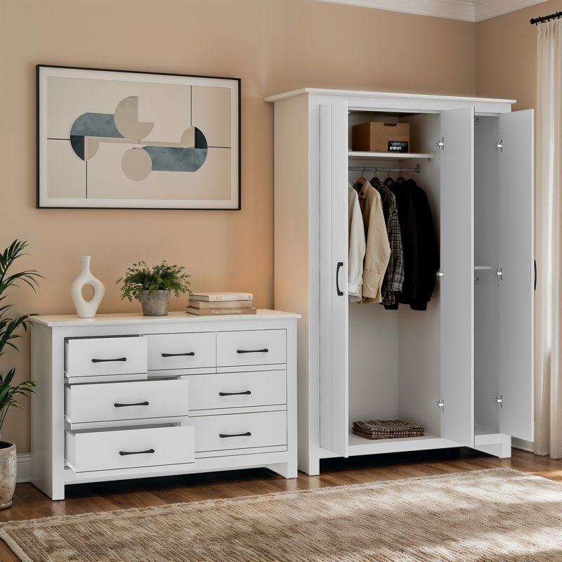 Limestone Storage Suite Bedroom Set, White