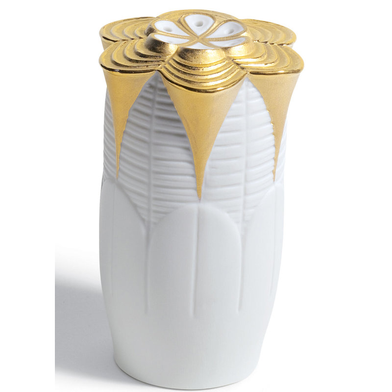 Ensemble salière et poivre Lladro Naturofantastic, Doré / Blanc