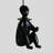  Modern Black Clown Table Lamp