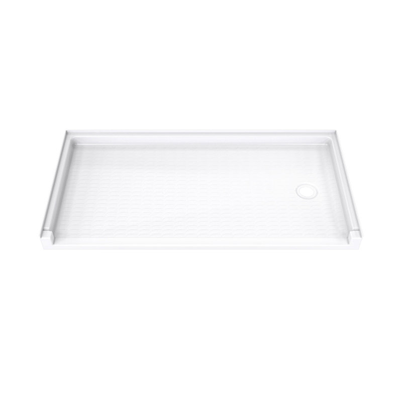 DreamLine DreamStone Single Threshold Shower Base, Right, 60" W x 30" L x 4.1875" H, Rectangular