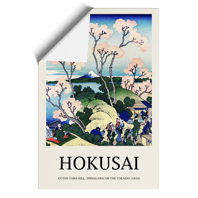 Goten Yama Hill, Shinagawa on the Tokaido Print by Katsushika Hokusai - Frameless Print, 42cm H x 30cm W x 0.1cm D