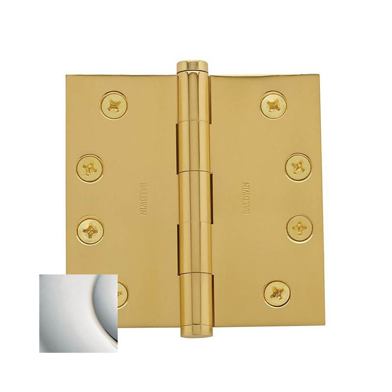 4" H x 4" W Butt Bearing Single Door Hinge, Lifetime Bright Nickel