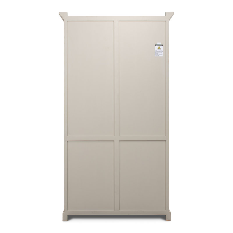 Glass China Cabinet, White