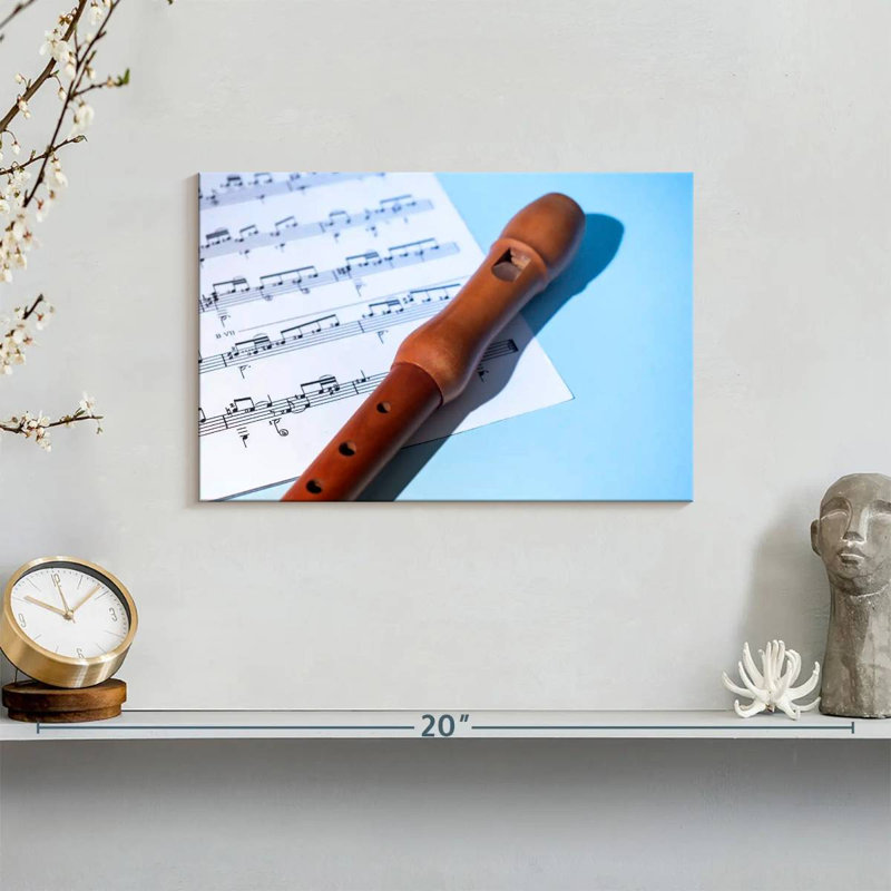 Wooden Recorder, 8" H x 12" W