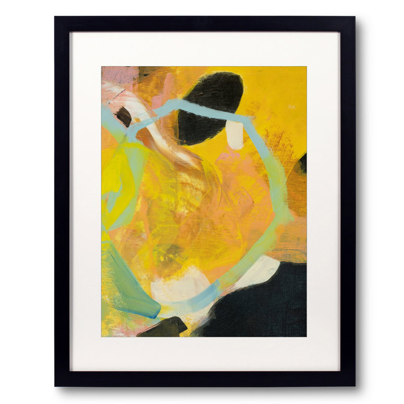 Around The World Print by Anne B. Schwartz, Black Framed Paper, 20" H x 16" W