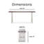 Contemporary Wood and Silver Metal Bench
