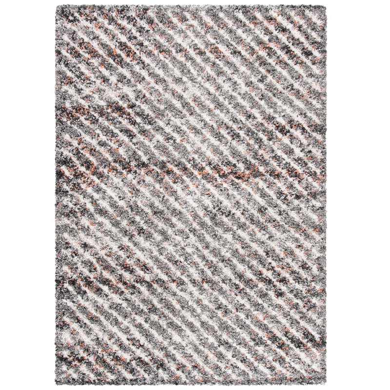 Tapis gris / ivoire Reynoso, Rectangle 5 pi 3 po x 7 pi 7 po