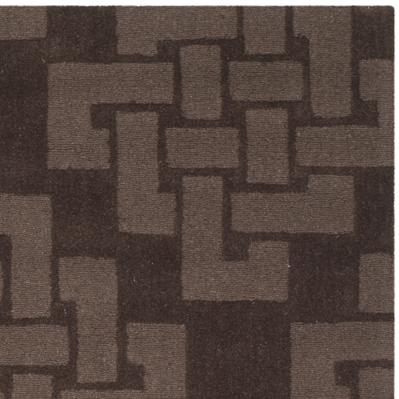 Martha Stewart Hand Tufted Wool Pile Geometric Rug, Round 4'