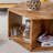 Hexagonal MDF Coffee Table, Characteristic Pattern Stickers, Multi-Hole Design To Give More Storage Space