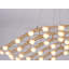 Lustre 57 lumières DEL dorées à intensité variable avec diffuseurs en acrylique blanc