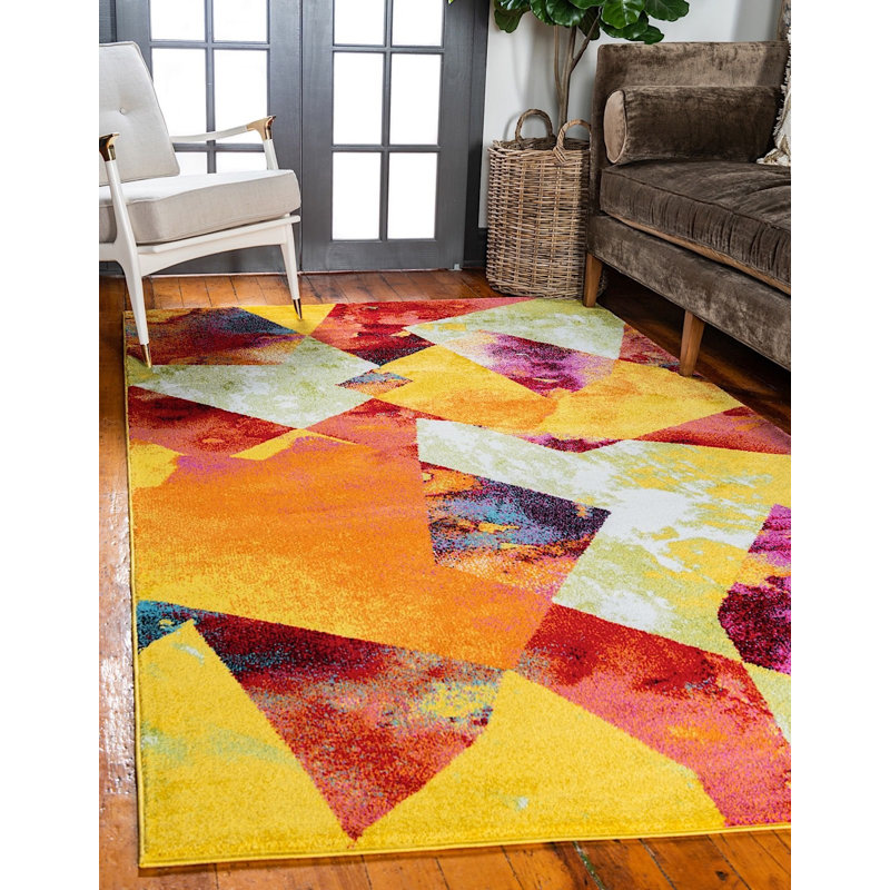 Tanguay Abstract Indoor Rug, Rectangle 5' x 8'
