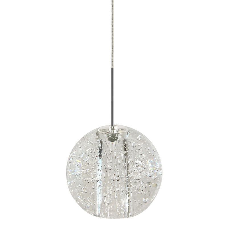 Gracie 1 - Light Pendant, 5.5" H x 6" W x 6" D, Polished Nickel