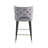 Woker Furniture Contemporary Velvet Upholstered Counter Height Stool With Gold Tipped Metal Legs