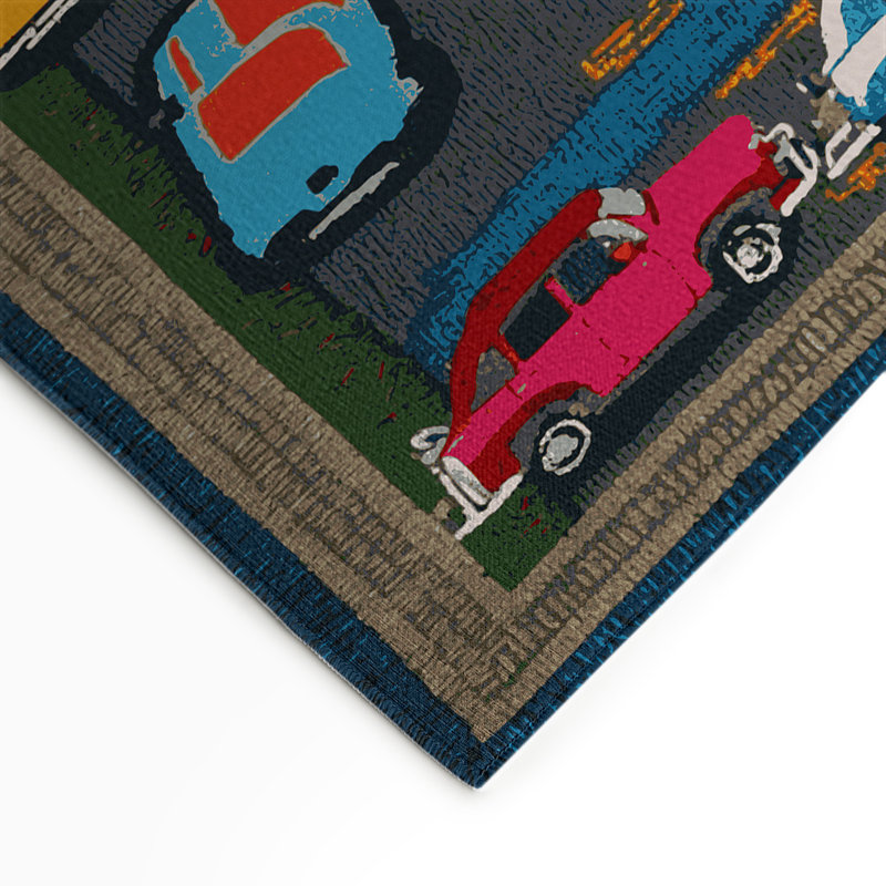 Tapis intérieur et extérieur noir Transport, Rectangle 9 pi x 12 pi