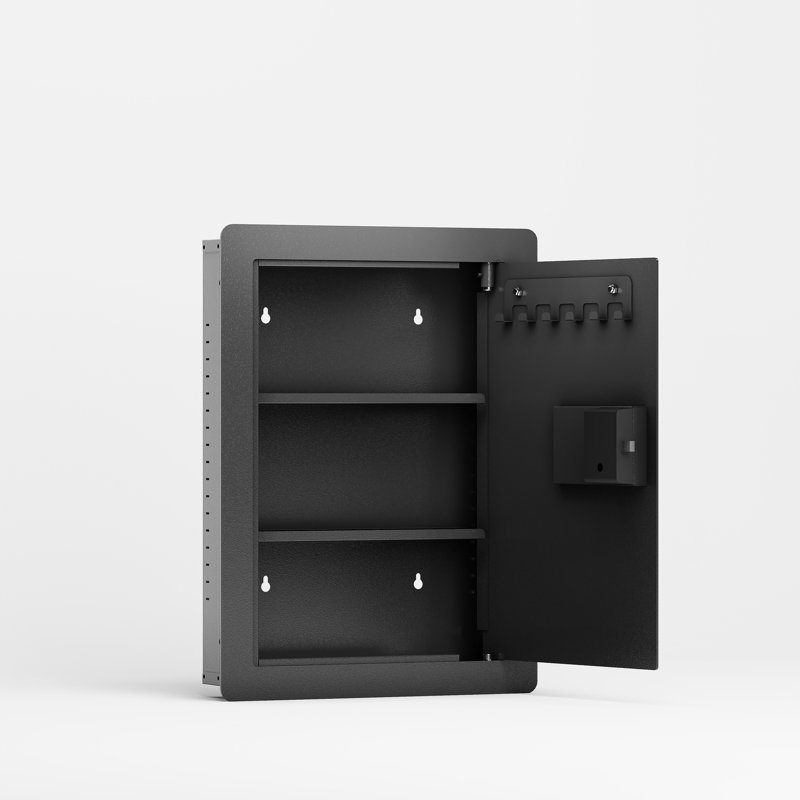 Coffres-forts muraux pour objets de valeur avec fonction de vol et mécanisme de verrouillage sécuritaire caché extérieur noir