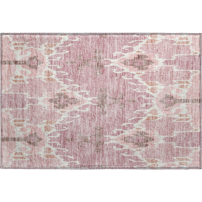 Premium Machine Washable Prisco Blush Rug, Rectangle 1'8" x 2'6"