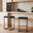 30" Set of 2 Bar Stools, Upholstered Counter Stool - Metal Frame, Waterproof Faux Leather, with Anti-Slip Feet for Bar and Kitchen-1851833013