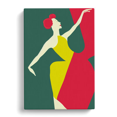 Abstract Dancing Woman No.3 - Wrapped Canvas