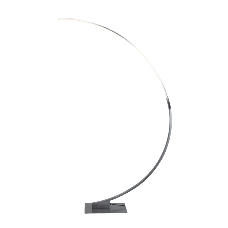 Lampe sur pied arquée à DEL 74 po Cortina, Gris