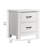 Jermy 22 Inch Nightstand, 2 Drawers, Black Handles, Crisp White Finish