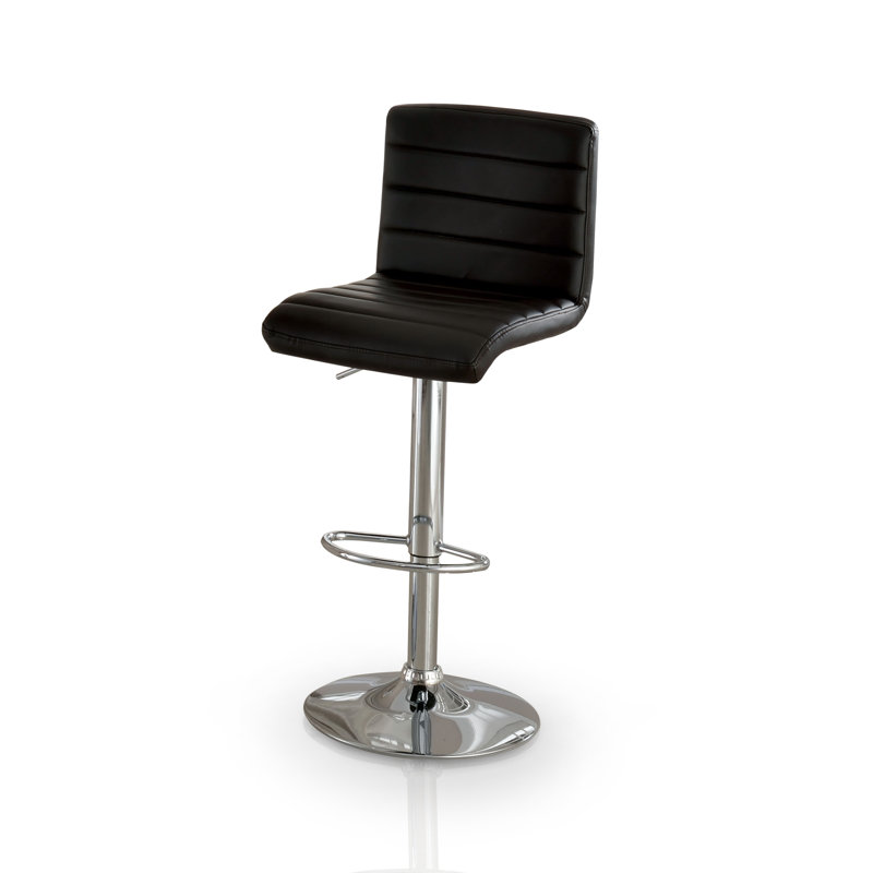 Tabouret de bar rotatif hydraulique noir Lino