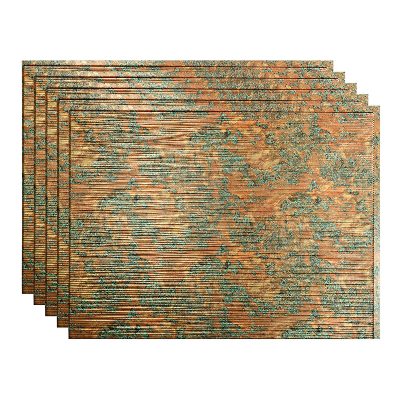 Ensemble de dosseret décoratif en vinyle FASÄDE Ripple 15 pieds carrés, Fantaisie cuivrée