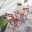 Ensemble bistro 3 pièces de table ronde pliable et chaises, ensemble de conversation de patio et ensemble de conversation-1090946484