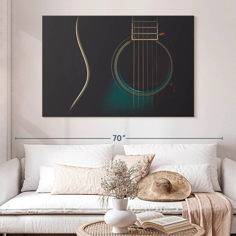 Guitare acoustique mate, H 34 po x l 51 po