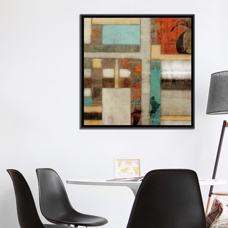 Impression d'art sur toile, H 18 po x l 18 po x P 1,5 po, Toile encadrée noire, Pas de tapis