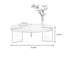Table basse luxueuse de couleur noyer clair-1819894221