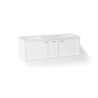 Jute 60" Vanity With Quartz Countertop, Sink And Hardware Included