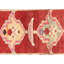 One-of-a-Kind Hand-Knotted 1960s 3' x 7'6" Runner Wool Area Rug in Red/Ivory