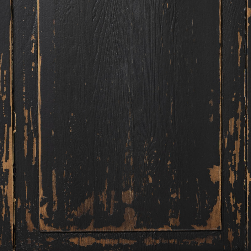 Marjorie 96.25'' W Solid Wood Sideboard, Distressed Black