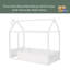Structure de lit simple en bois avec clôture, pour enfants, adolescents, filles et garçons-1581384931