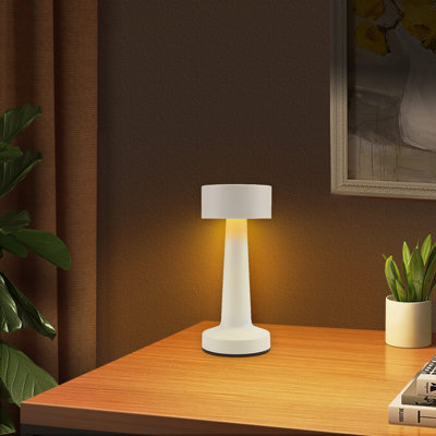 Metal Desk Lamp,touch Sensor Control Led Table Lamp,3 Way Dimmable Nightstand Lamp With Fabric Shade Desk Lamp For Living Room, Dorm, Home Office -  Ebern Designs, 16FF693203DF4DBFB23BEA79C9D9CF42