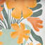 Cole et toile grise, art floral de salon orange encadré avec feuilles vertes et vase-194169788