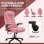 Chaise de bureau de massage à haut dossier avec 6 points de vibration et fauteuil chauffant inclinable en cuir PU avec accoudoirs et télécommande-996155633