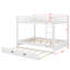 Lit superposé en bois de style rustique avec échelle et lit gigogne gigogne Queen-Over-Queen-849420005